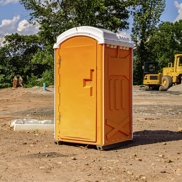 how often are the porta potties cleaned and serviced during a rental period in Jolivue Virginia